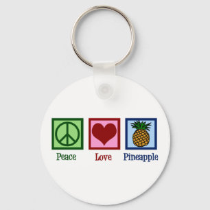 Peace Love Pineapple Key Ring