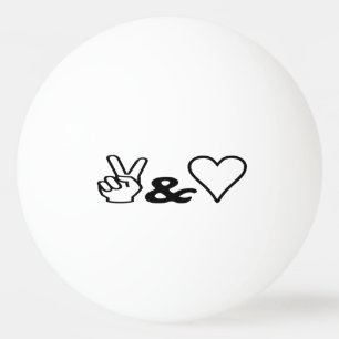 Peace & Love Ping Pong Ball