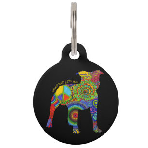 "Peace Love & Pit Bulls" Pet I.D. Tag