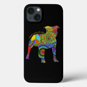 "Peace Love & Pit Bulls" Pop Art iPhone Case