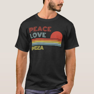 Peace Love Pizza Retro Vintage T-Shirt