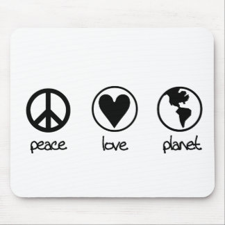 Peace Love Planet - Mousepad