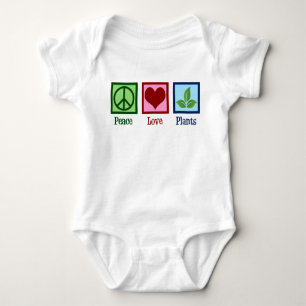 Peace Love Plants Baby Bodysuit