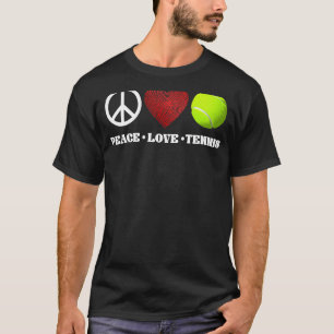 Peace Love Play Tennis Tennis Player T-Shirt