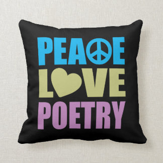 Peace Love Poetry Cushion