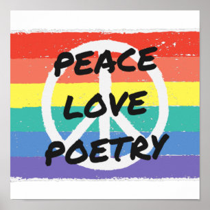 Peace. Love. Poetry. Poster