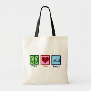 Peace Love Poetry Pretty Poet Tote Bag