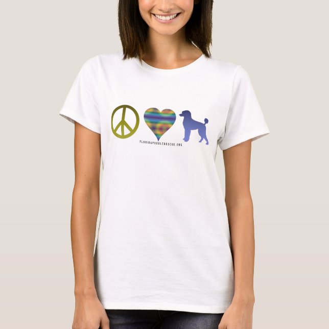 Peace Love Poodle women's t-shirt (Front)