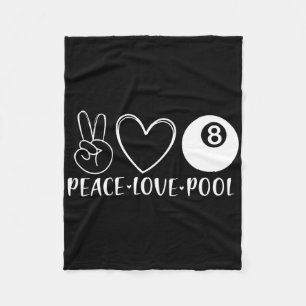 Peace Love Pool Billiards Pool Eight 8 Players Spo Fleece Blanket