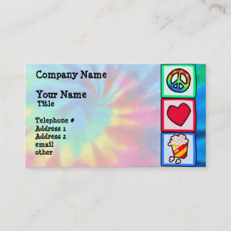 Peace, Love, Popcorn Business Card