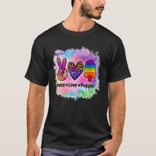 Peace Love Poppin' Tie Dye Push Fidget Toy T-Shirt