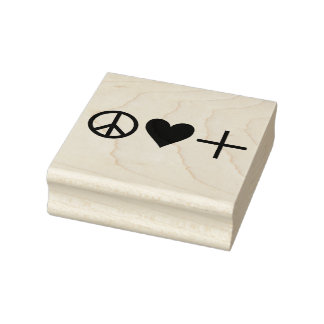 peace love positivity rubber stamp