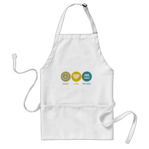 Peace Love Pottery Standard Apron
