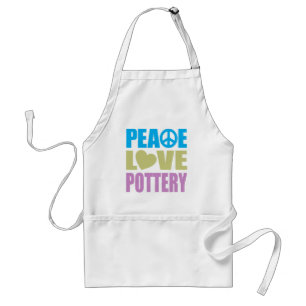 Peace Love Pottery Standard Apron