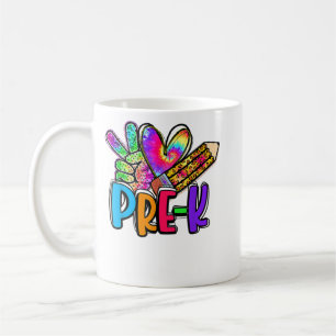 Peace Love Pre-K Squad Tie Dye Back To School Boys Coffee Mug