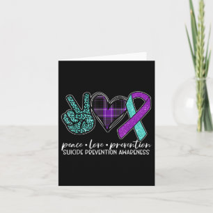 Peace Love Prevention Suicide Prevention Awareness Card