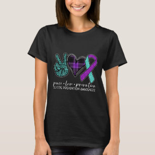 Peace Love Prevention Suicide Prevention Awareness T-Shirt