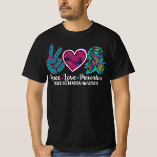Peace Love Prevention Suicide Prevention Awareness T-Shirt