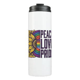 Peace Love Pride Vintage Flower Vector Shirt_1 Thermal Tumbler
