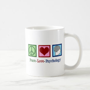 Peace Love Psychology Cute Psychologist Coffee Mug