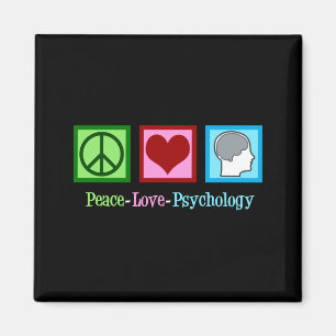 Peace Love Psychology Cute Psychologist  Magnet