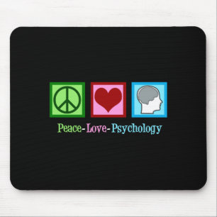 Peace Love Psychology Cute Psychologist Mouse Pad