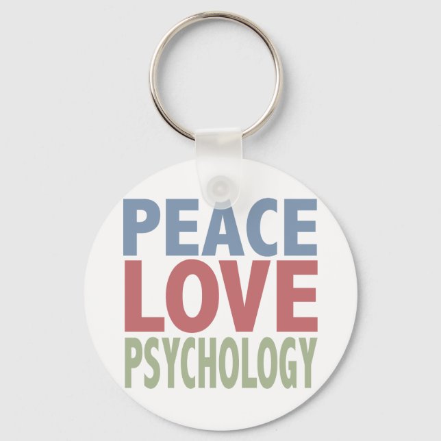 Peace Love Psychology Key Ring (Front)