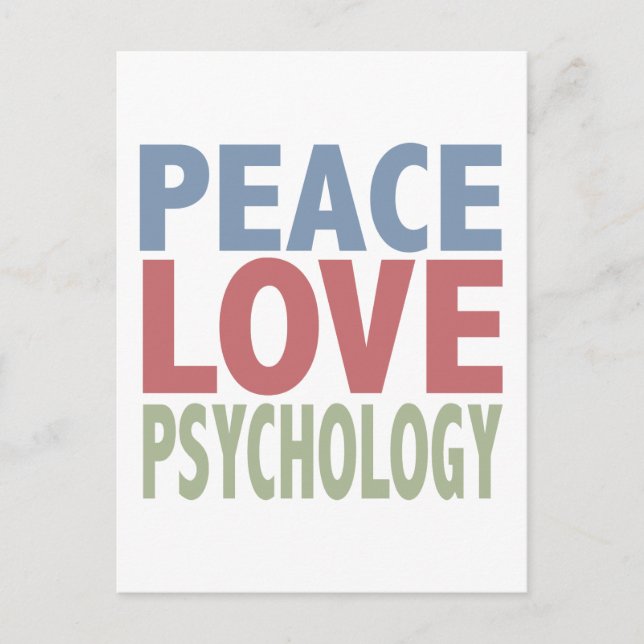 Peace Love Psychology Postcard (Front)