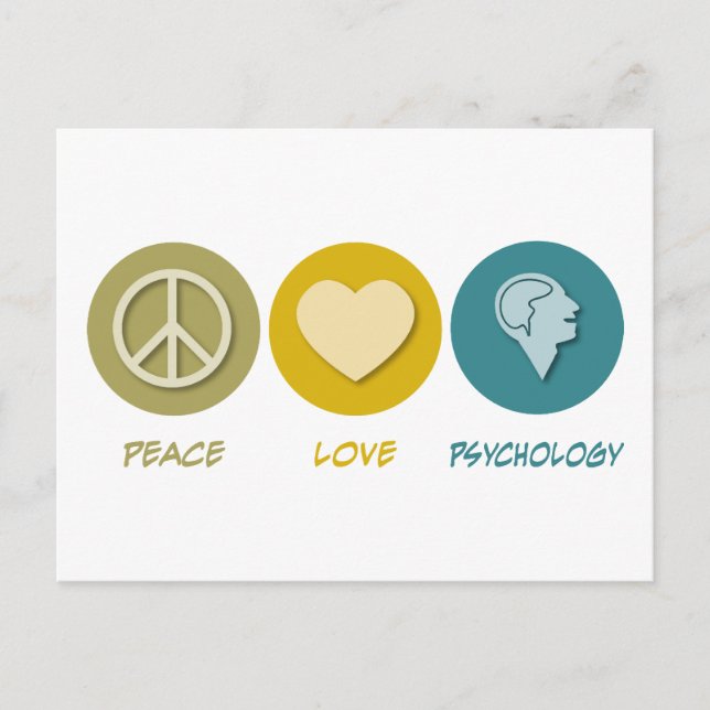 Peace Love Psychology Postcard (Front)