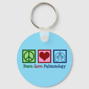 Peace Love Pulmonology Key Ring
