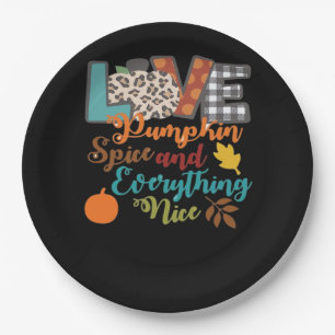 Peace Love Pumpkin - Love Spice And Everything Nic Paper Plate