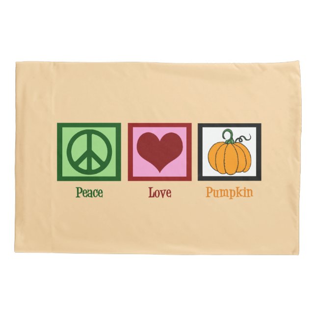 Peace Love Pumpkin Pillowcase (Back)