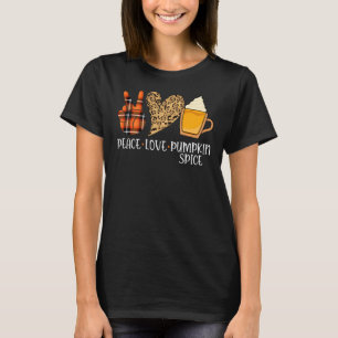 Peace Love Pumpkin Spice Apparel, Men Women Women  T-Shirt