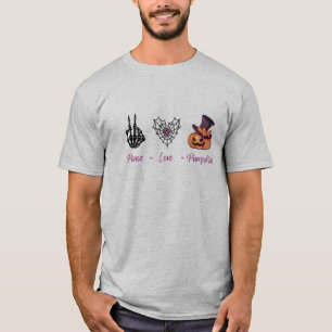 Peace Love Pumpkin T-Shirt Cute Fall Graphic Tee