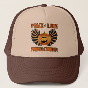 Peace Love Punkin Chunkin Trucker Hat