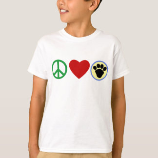 Peace Love Puppy Paws T shirts, Gifts T-Shirt