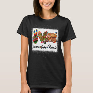 Peace Love Purrito Cute Purrito Tuesday Mexican F T-Shirt