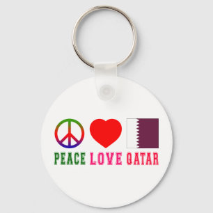 Peace Love Qatar Key Ring