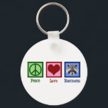 Peace Love Raccoons Key Ring<br><div class="desc">A cute racoon lover gift that reads Peace Love Raccoons. A cool racoon mascot design.</div>