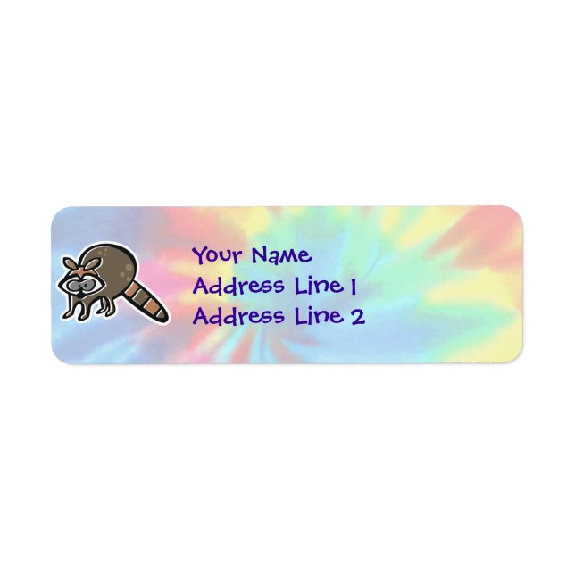 Peace, Love, Raccoons Return Address Label (Front)