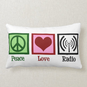 Peace Love Radio Lumbar Cushion