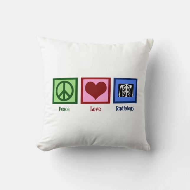 Peace Love Radiology Cushion (Front)