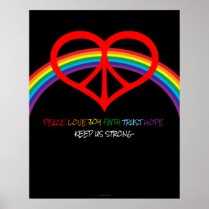 Peace Love Rainbow Poster