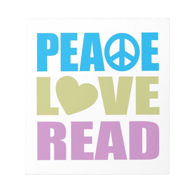 Peace Love Read Notepad (Front)