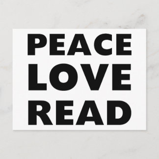 Peace Love Read Postcard