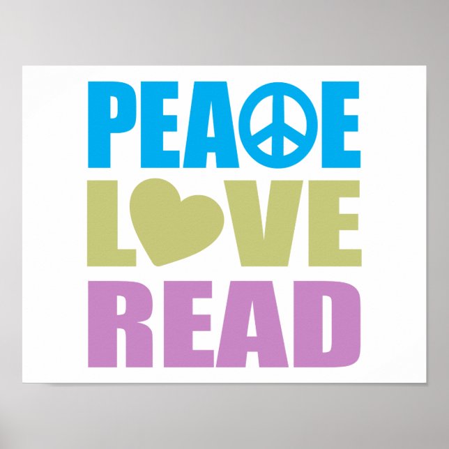 Peace Love Read Poster (Front)