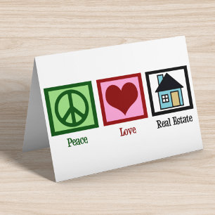 Peace Love Real Estate Card