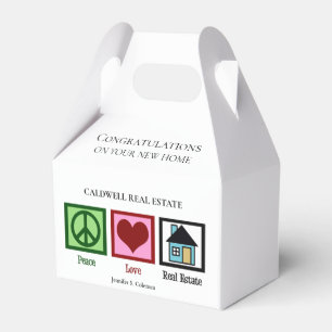 Peace Love Real Estate Custom Housewarming Favour Box
