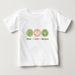 Peace Love Recycle Baby T shirt