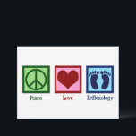 Peace Love Reflexology Christmas Holiday Card<br><div class="desc">Peace Love Reflexology holiday card. A cute zone therapy Christmas card for a reflexologist who uses reflex points on the feet,  hands,  or ears.</div>